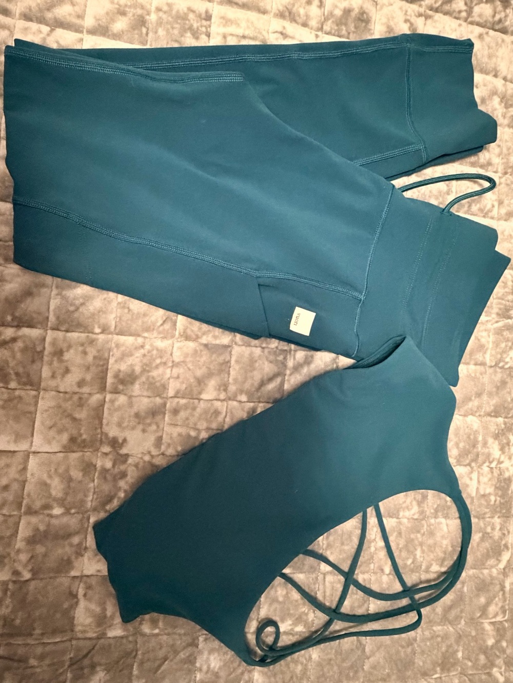 Vuori Teal Bralette size medium and size small matching pants